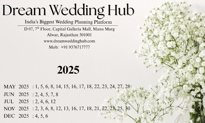 Auspicious Wedding Dates of 2025